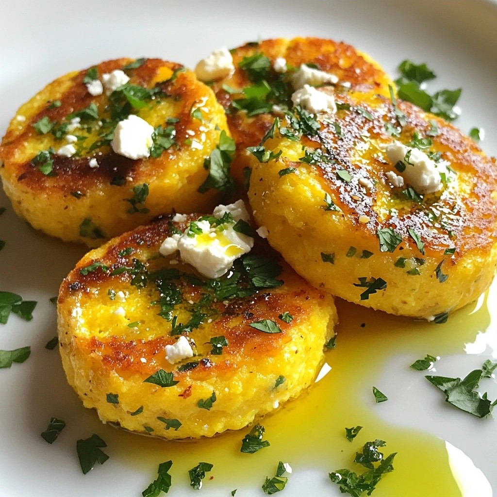 Crispy Brunch Herb and Cheese Polenta Cakes Delight