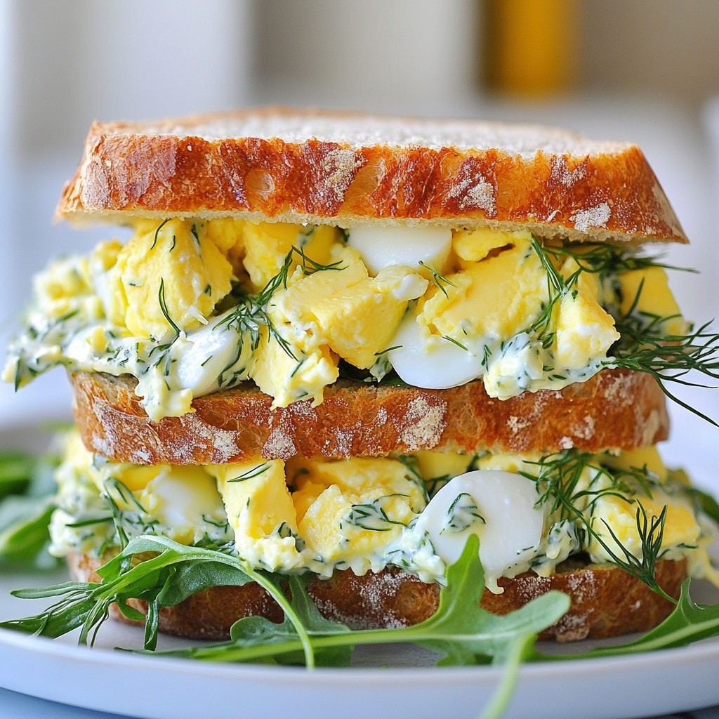 Zesty Brunch Lemon Dill Egg Salad Sandwiches Delight