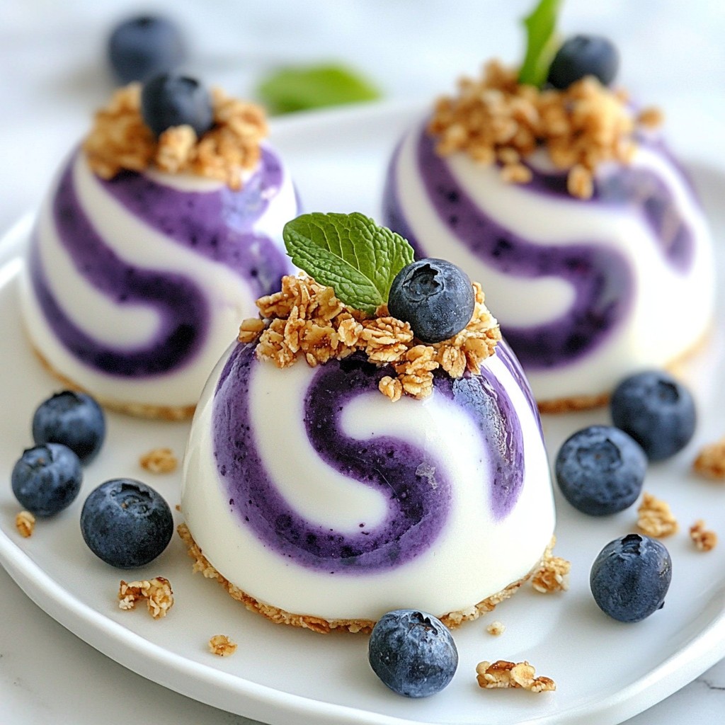 Blueberry Swirl Yogurt Bites Tasty and Healthy Snack