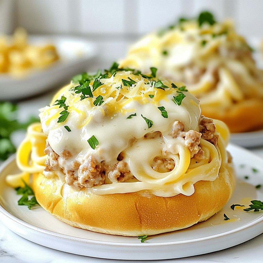 Chicken Alfredo Sloppy Joes Tasty and Simple Meal