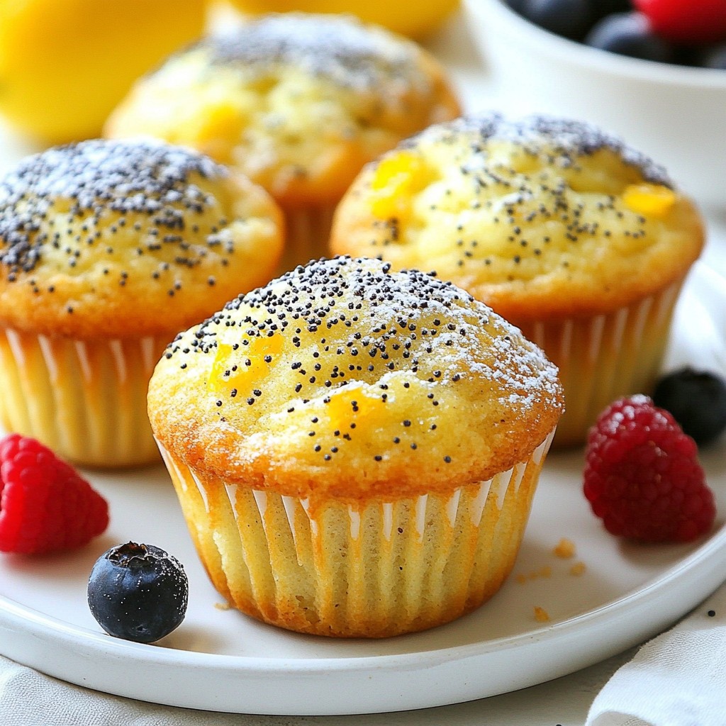 Fluffy Breakfast Lemon Poppy Seed Muffins Recipe