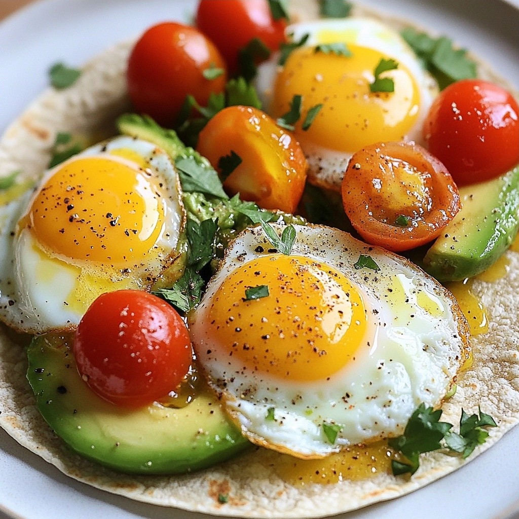 Quick Morning Avocado and Egg Breakfast Wrap Delight
