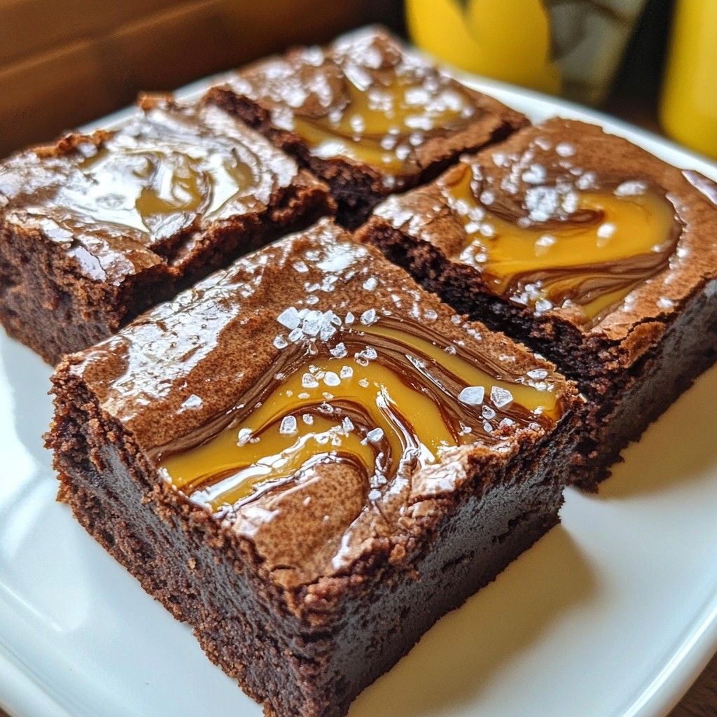 Sourdough Discard Salted Caramel Brownies Delight