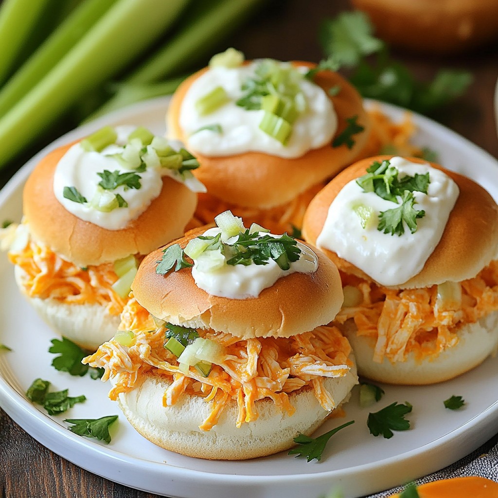 Buffalo Chicken Sliders Tasty and Easy Recipe