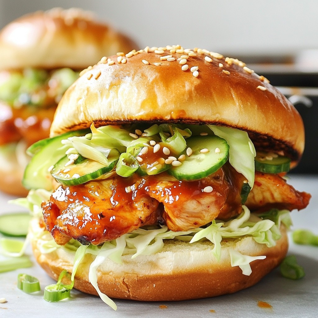 Spicy Korean BBQ Chicken Sandwich Flavor Explosion