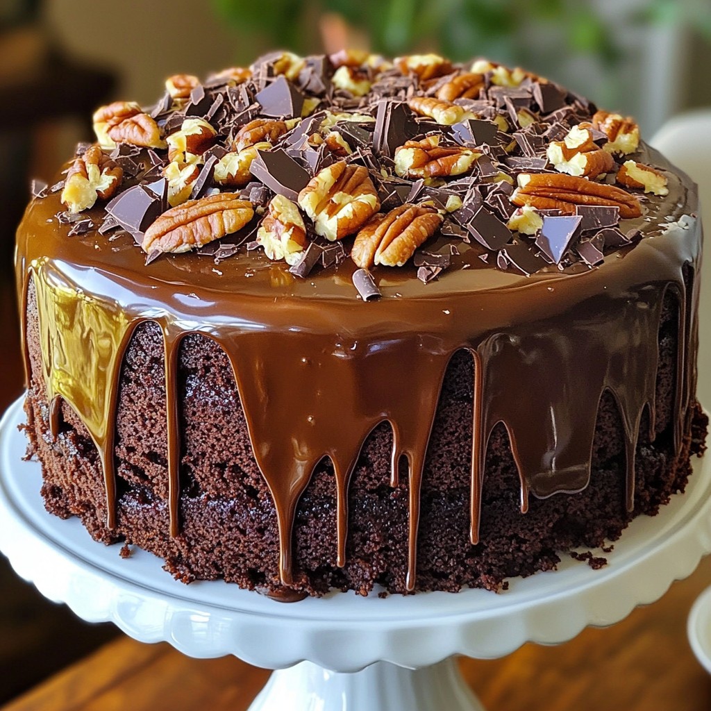 Decadent Chocolate Turtle Cake Simple and Delicious