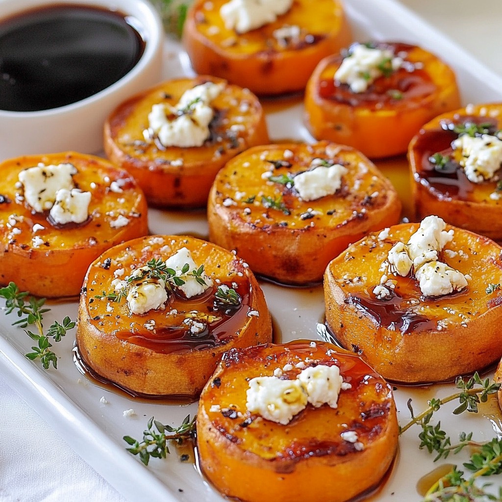 Honey Feta Roasted Sweet Potato Rounds Delightful Dish