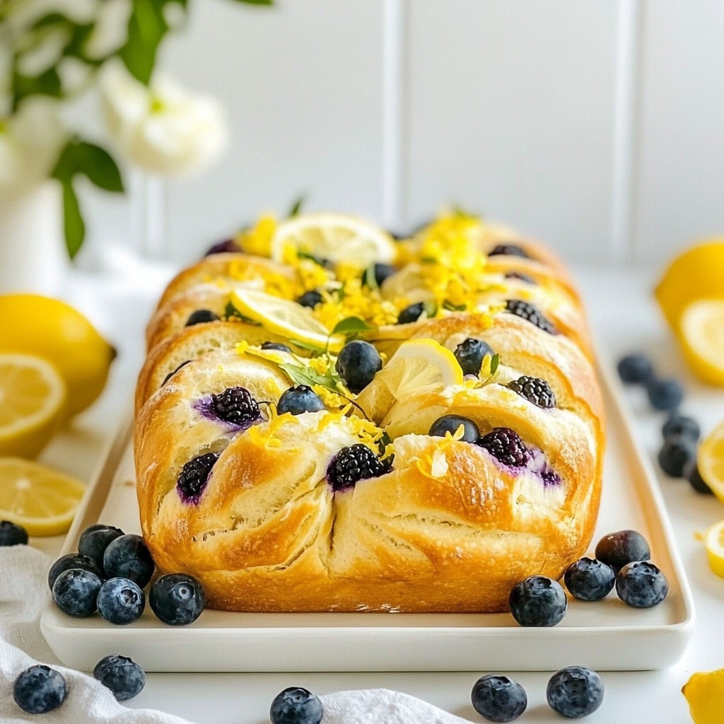 Ultra Soft Lemon Blueberry Sourdough Bread Recipe
