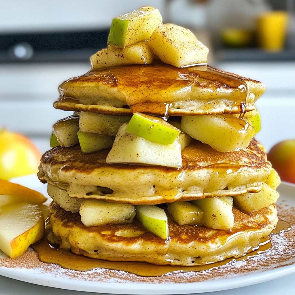 Fluffy Morning Apple Cinnamon Pancakes Recipe