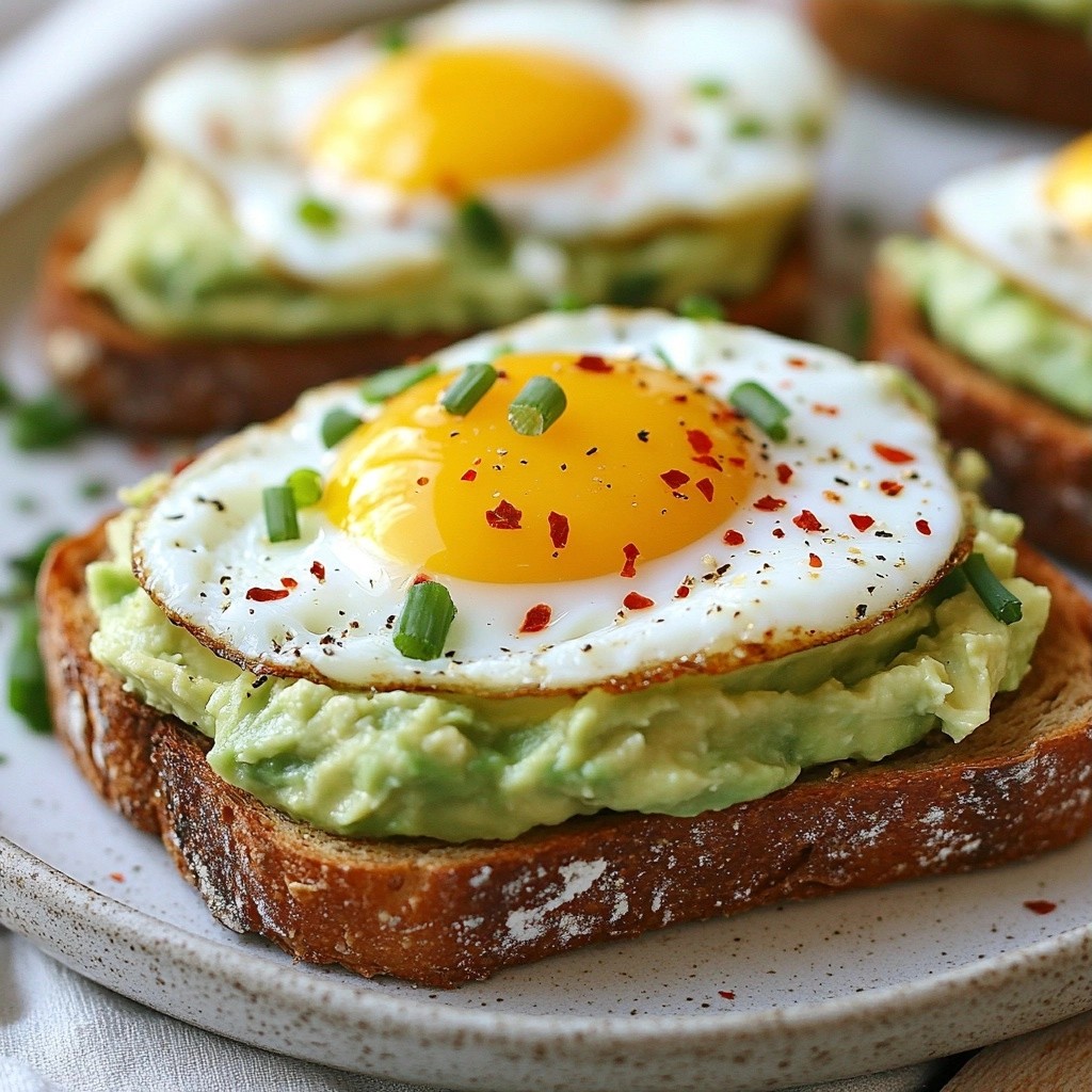 Creamy Breakfast Avocado and Egg Toast Delight