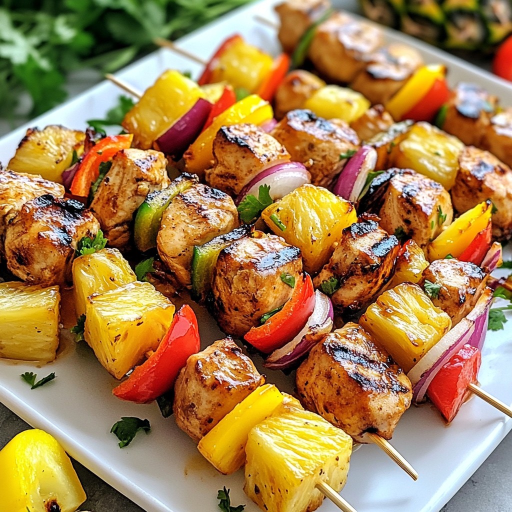 Hawaiian Chicken Pineapple Kebabs Tasty Summer Delight