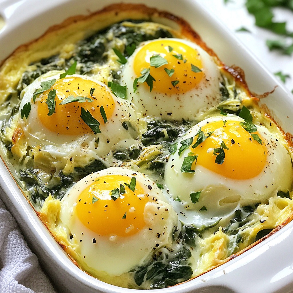 Creamy Brunch Spinach and Artichoke Eggs Delight