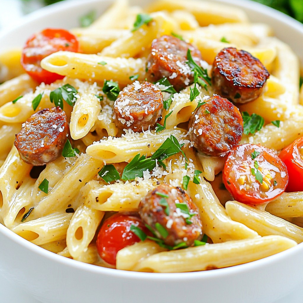 Creamy Cajun Sausage One-Pot Pasta Quick Delight
