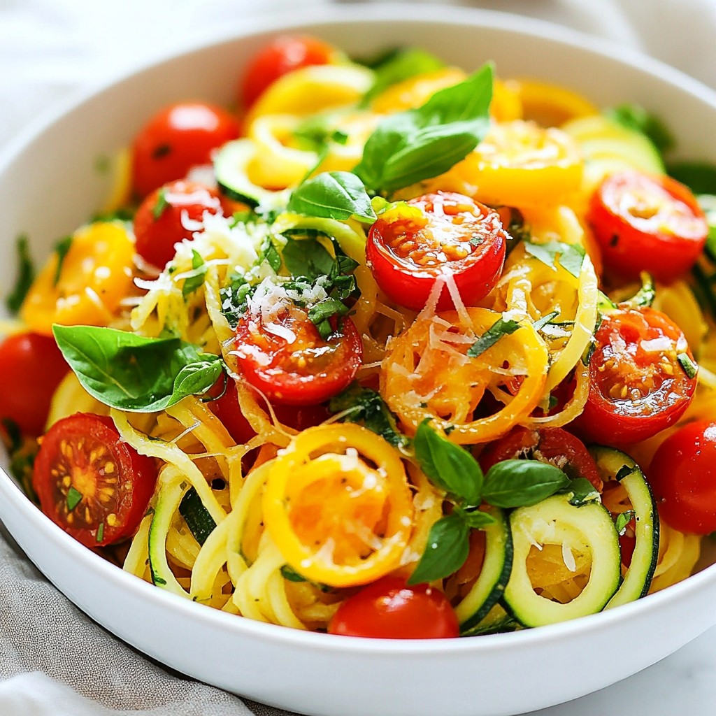 Tomato Zucchini Veggie Pasta Quick and Tasty Recipe