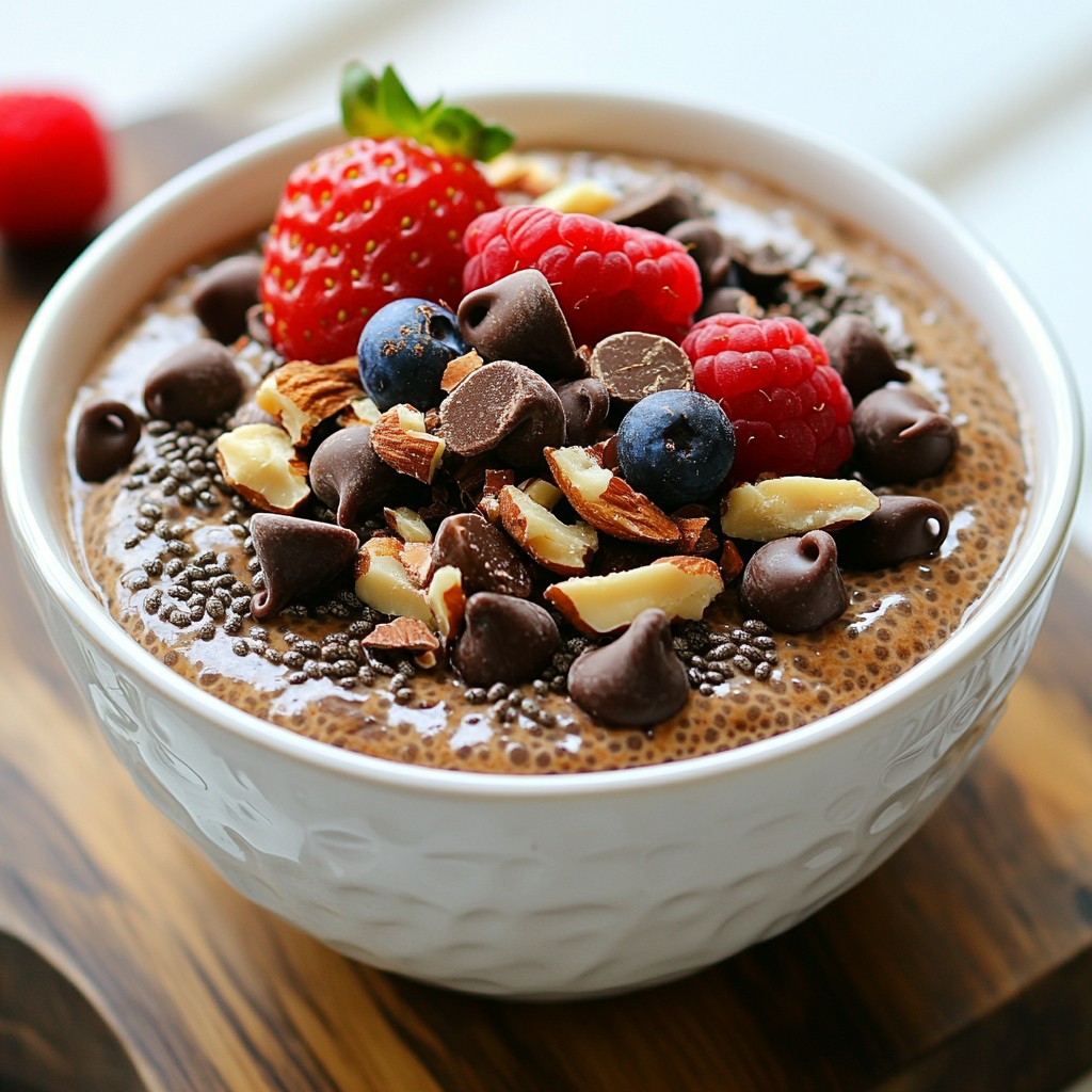 Overnight Breakfast Mocha Coffee Chia Pudding Delight