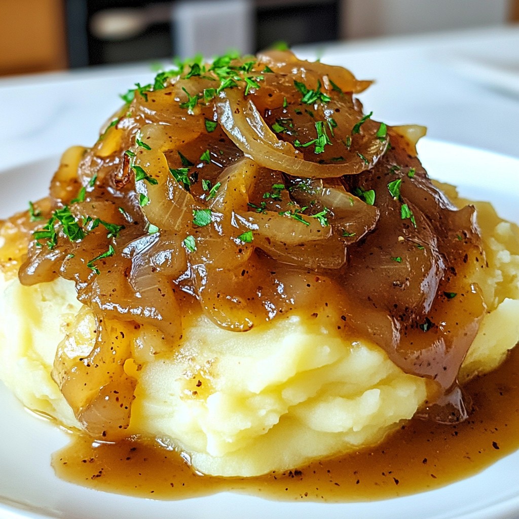 Guinness Onion Gravy Mashed Potatoes Delightful Dish
