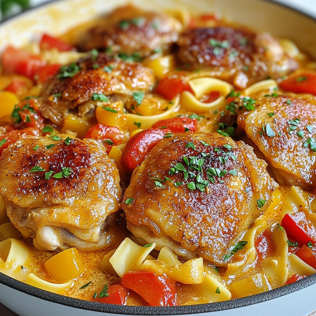 One-Skillet Chicken Paprikash Comforting Family Meal