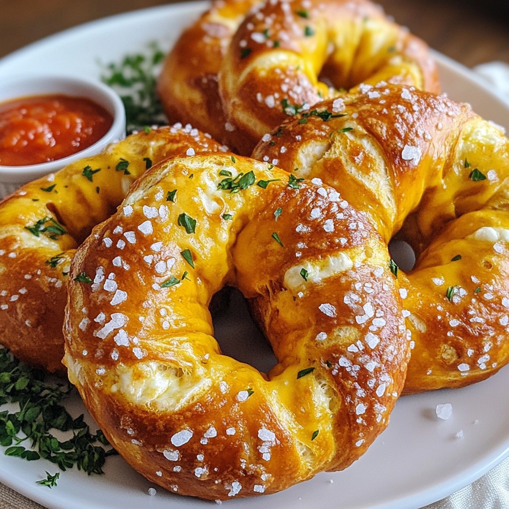 Mozzarella Stuffed Soft Pretzels Irresistible Snack