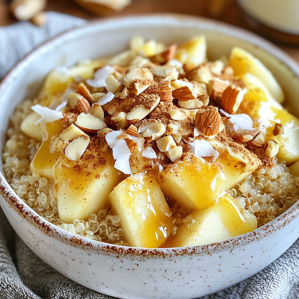 Overnight Breakfast Spiced Apple Quinoa Bowl Delight