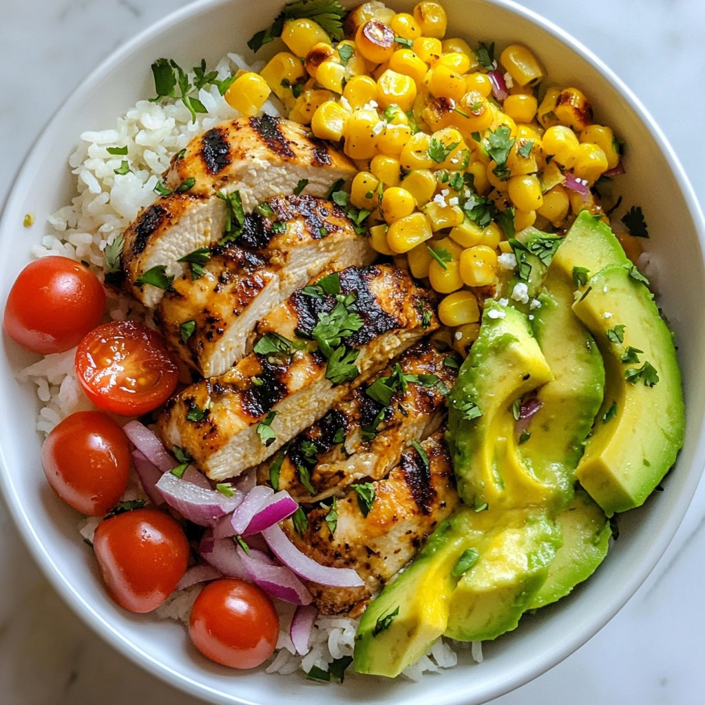 Street Corn Chicken Rice Bowls Flavorful Dinner Idea