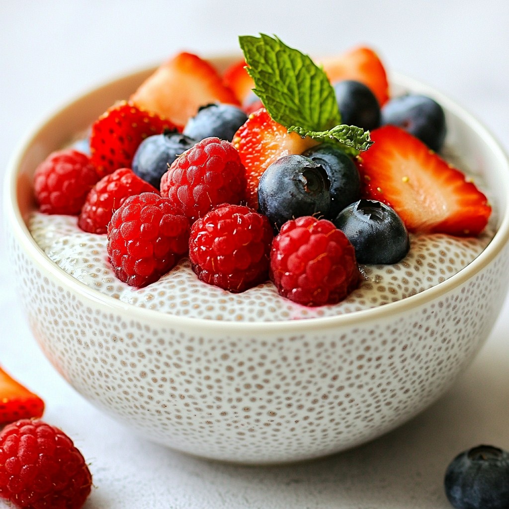 Overnight Chia Pudding with Fresh Berries Delight