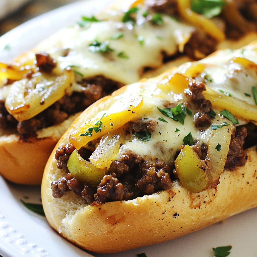 Ground Beef Philly Cheesesteaks Tasty and Simple Dish