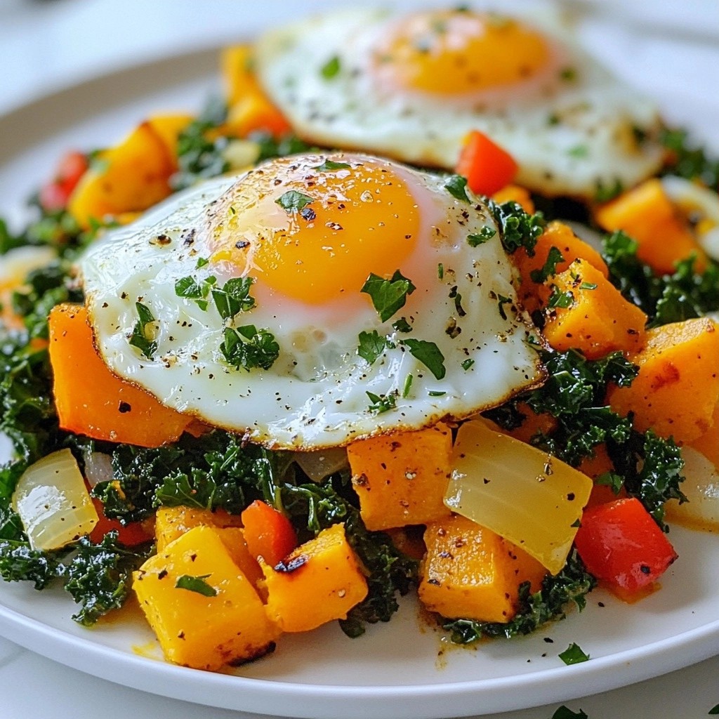 Savory Breakfast Sweet Potato and Kale Hash Recipe