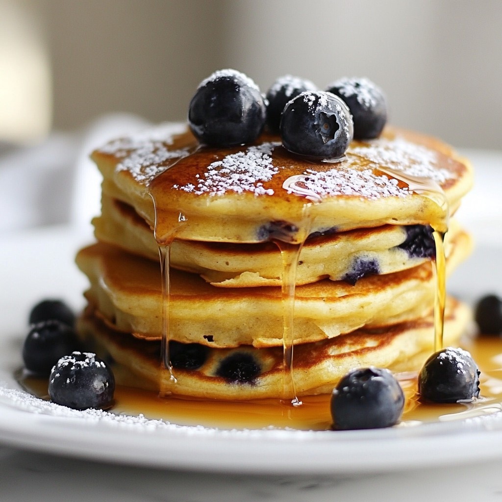Fluffy Morning Blueberry Muffin Pancakes Recipe