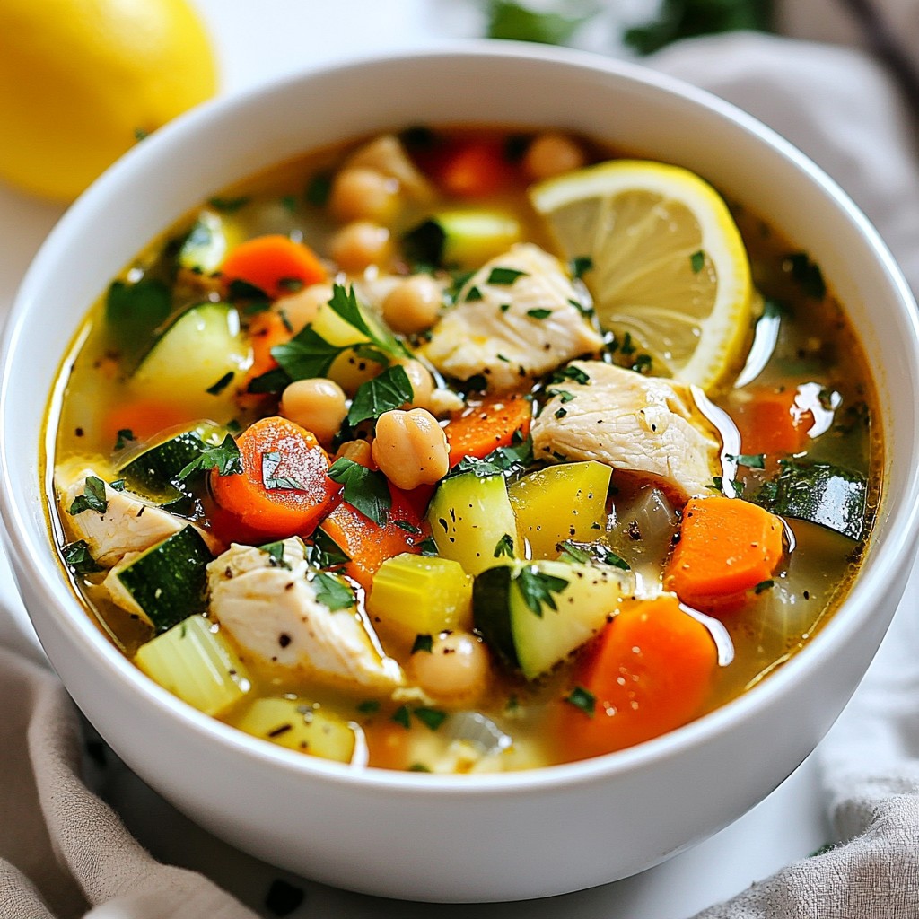 High-Protein Chicken Veggie Soup Simple and Delicious