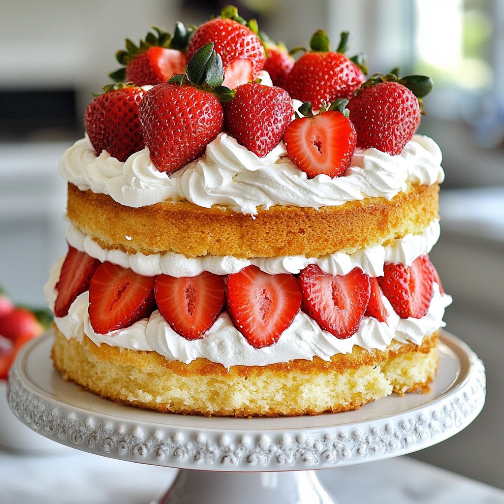 Strawberry Shortcake Layer Cake Simple and Delightful