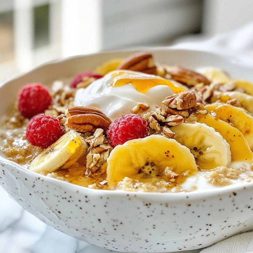 Overnight Breakfast Maple Pecan Oatmeal Delight