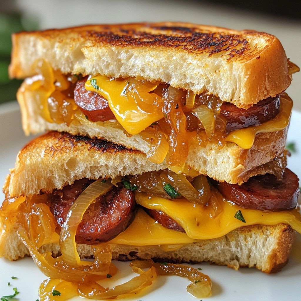 Grilled Kielbasa Onion Sandwich Flavorful and Easy Meal