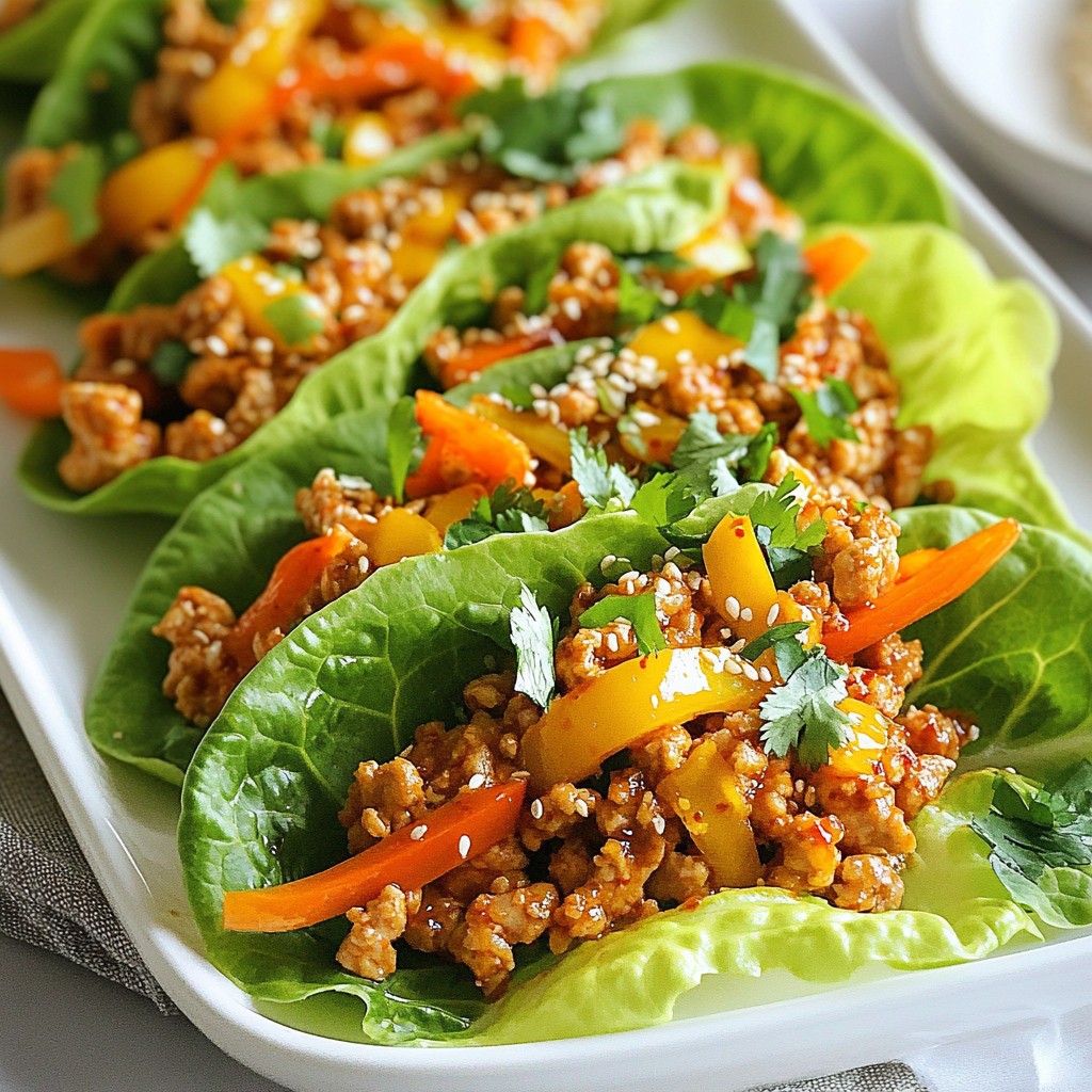Spicy Gochujang Chicken Lettuce Wraps Delight