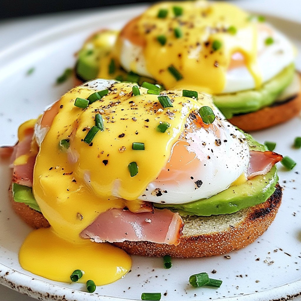 Rich Brunch Eggs Benedict with Turkey Ham Delight
