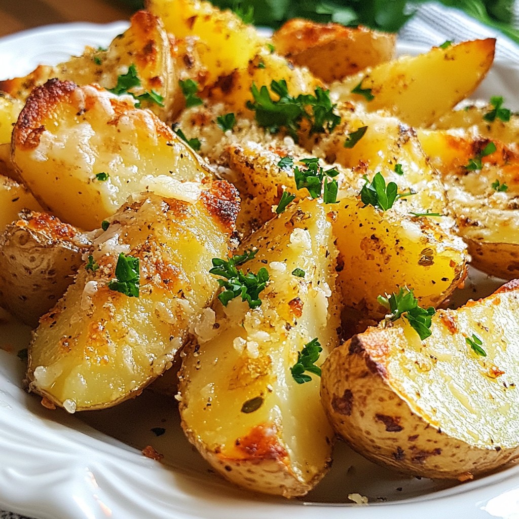 Garlic Parmesan Potato Wedges Crispy and Flavorful Treat