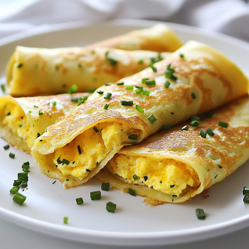 Savory Brunch Eggs and Cheese Crepes Delight