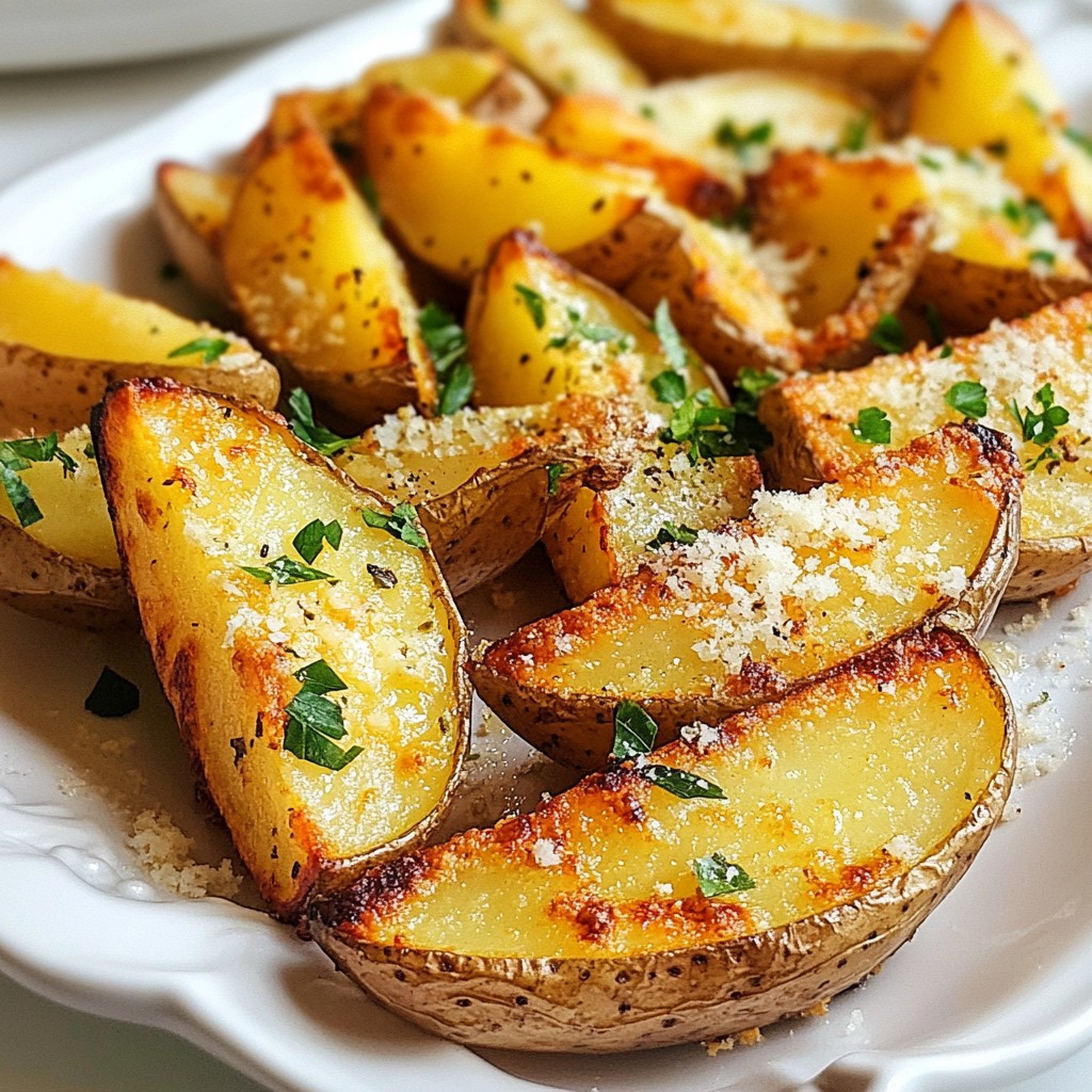 Potato Wedges with Parmesan Crust Easy Crispy Snack