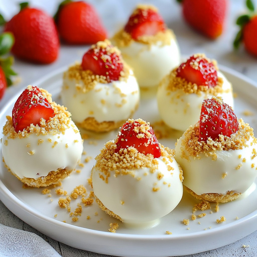 Strawberry Cheesecake Truffle Balls Easy No-Bake Treat