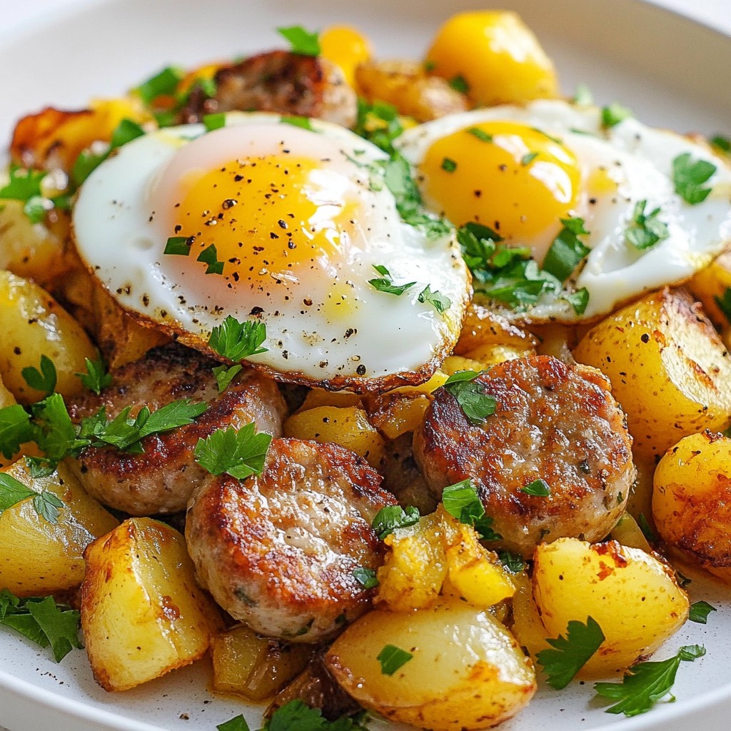 Savory Brunch Chicken Sausage and Potato Hash Delight