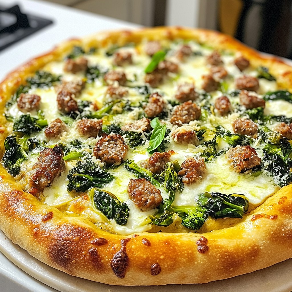 Turkey Sausage Broccoli Rabe Pizza Flavorful Feast