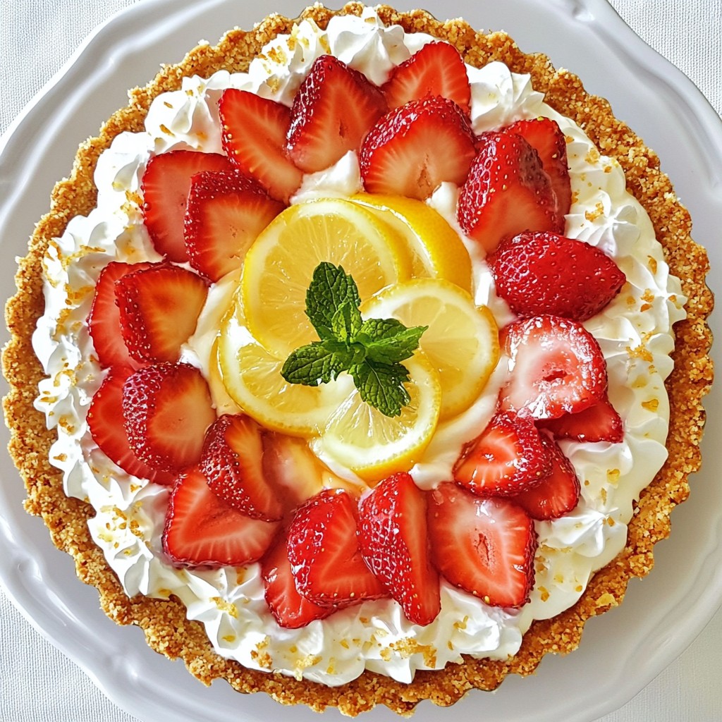 Lemon Strawberry Shortcake Mousse Tart Delightful Treat