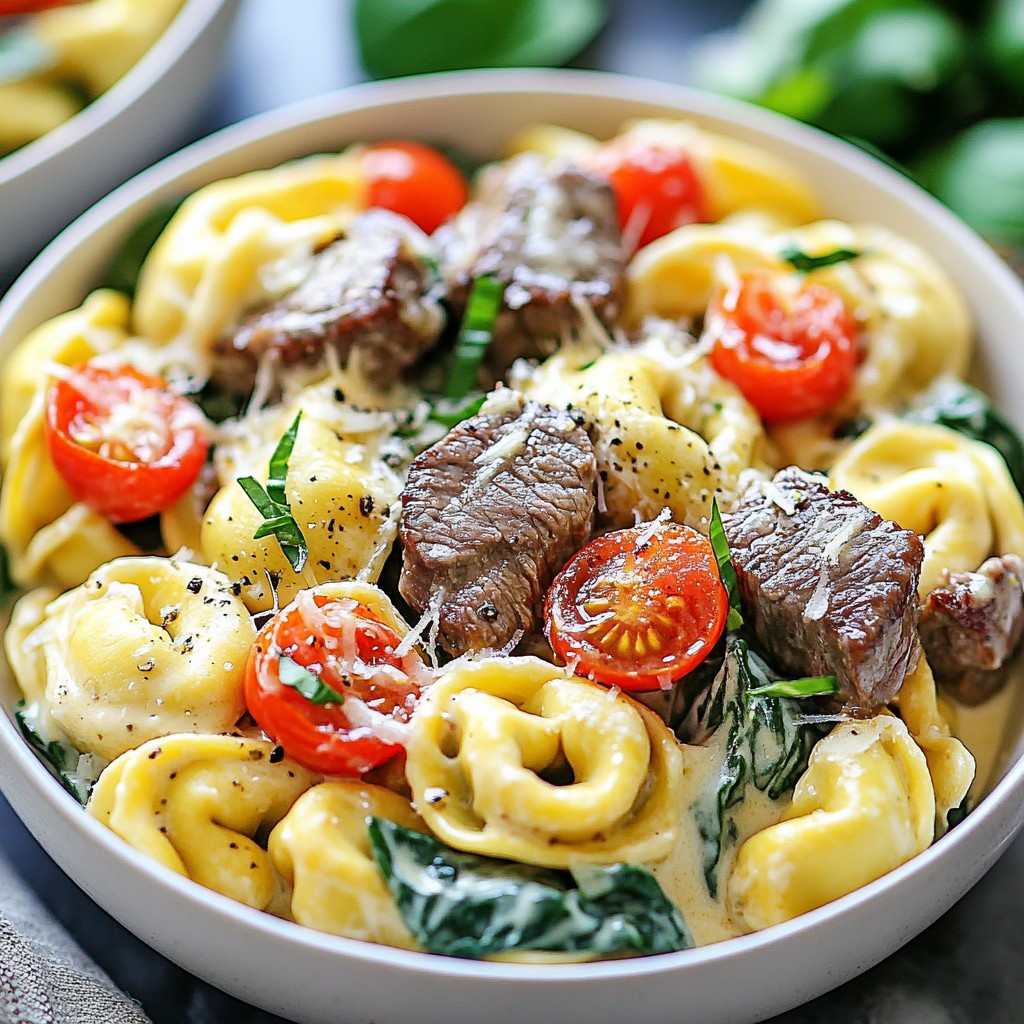 Creamy Steak Tortellini Skillet Quick and Easy Meal