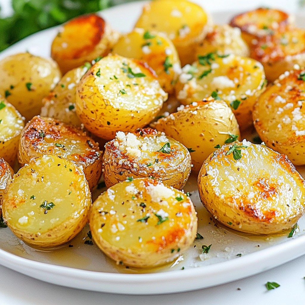 Garlic Parmesan Roasted Potatoes Crispy and Simple