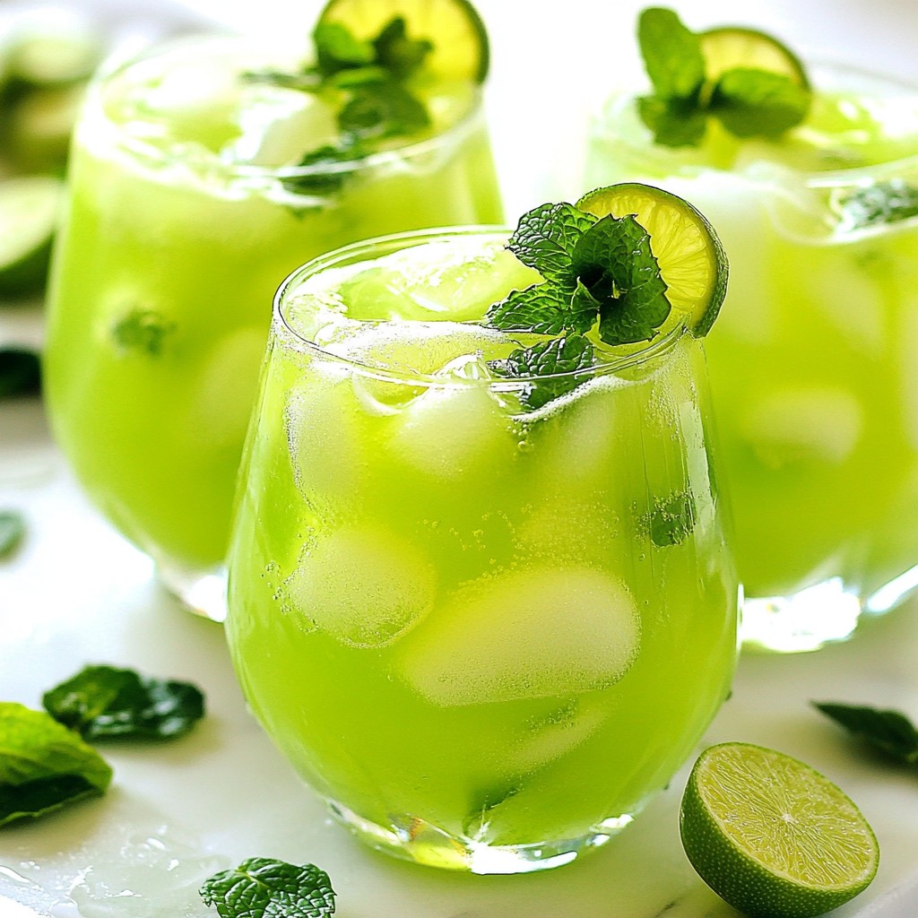 Sparkling Shamrock Punch Refreshing Festive Drink