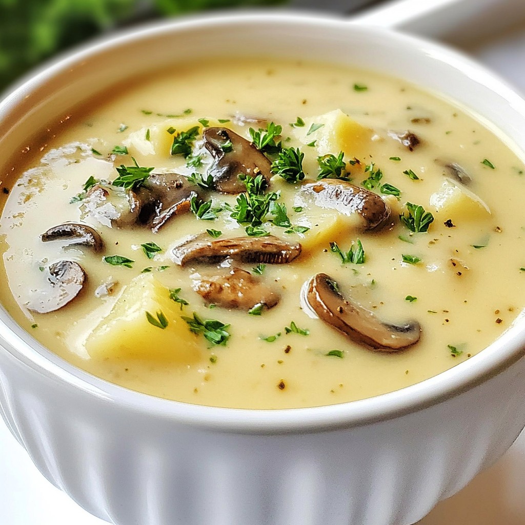 Creamy Mushroom Potato Soup Savory and Easy Recipe