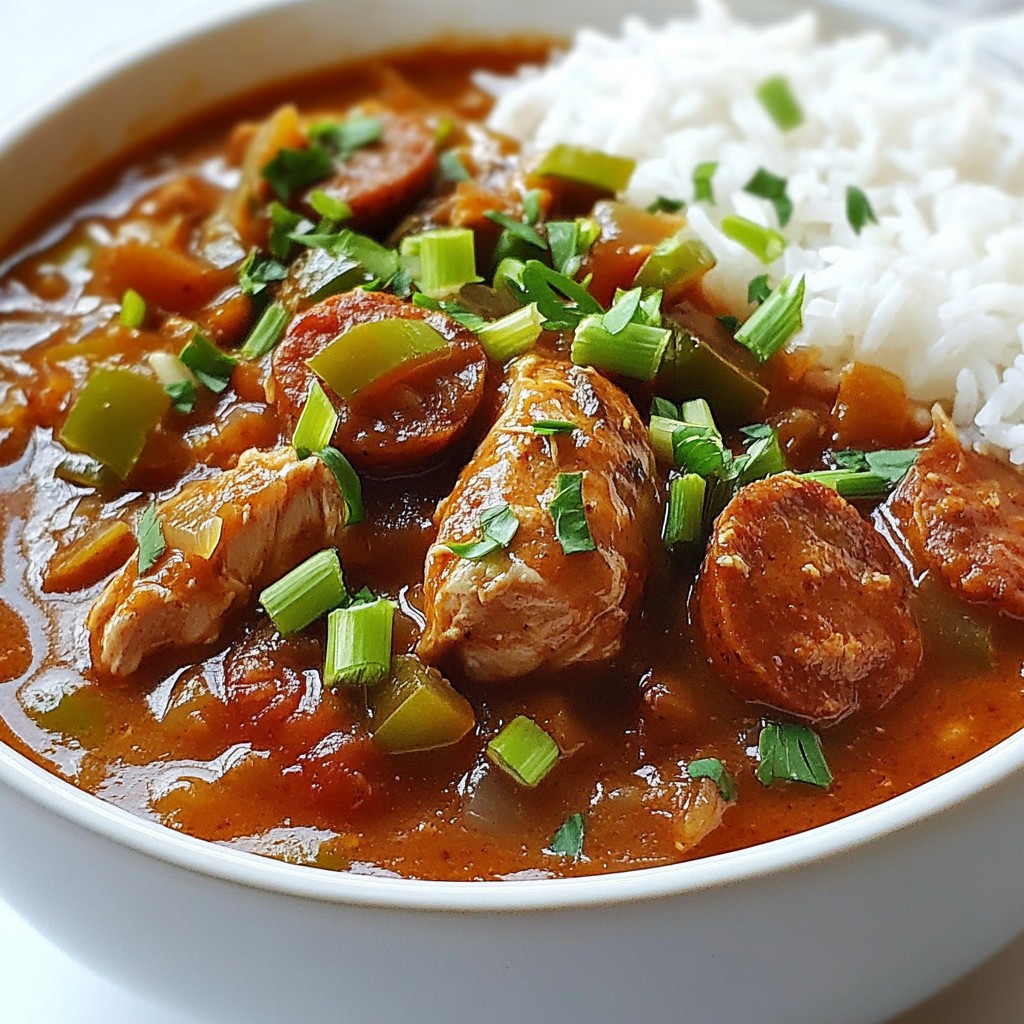Chicken and Sausage Gumbo Flavorful Comfort Recipe