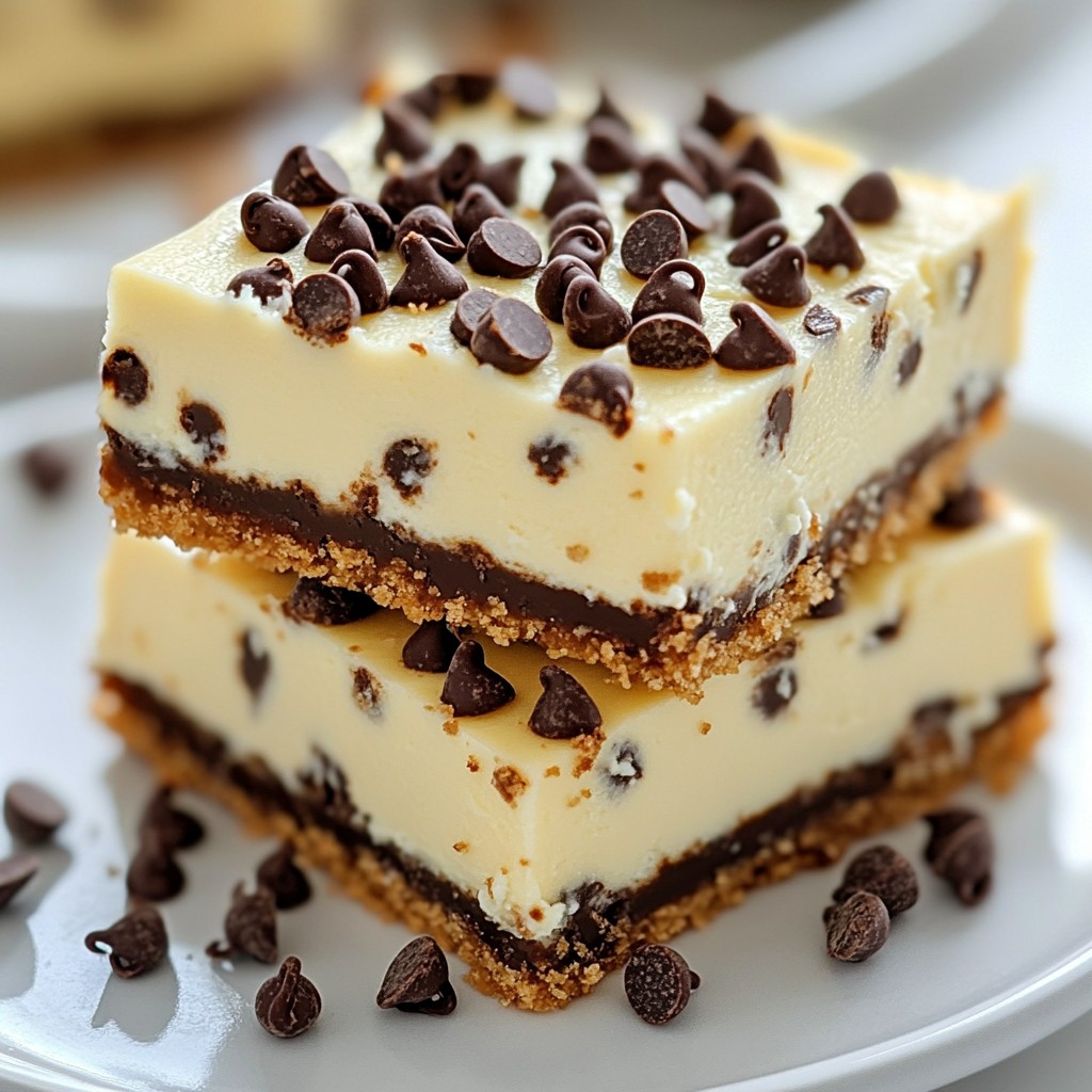 Chocolate Chip Cheesecake Bars Simple and Tasty Treat