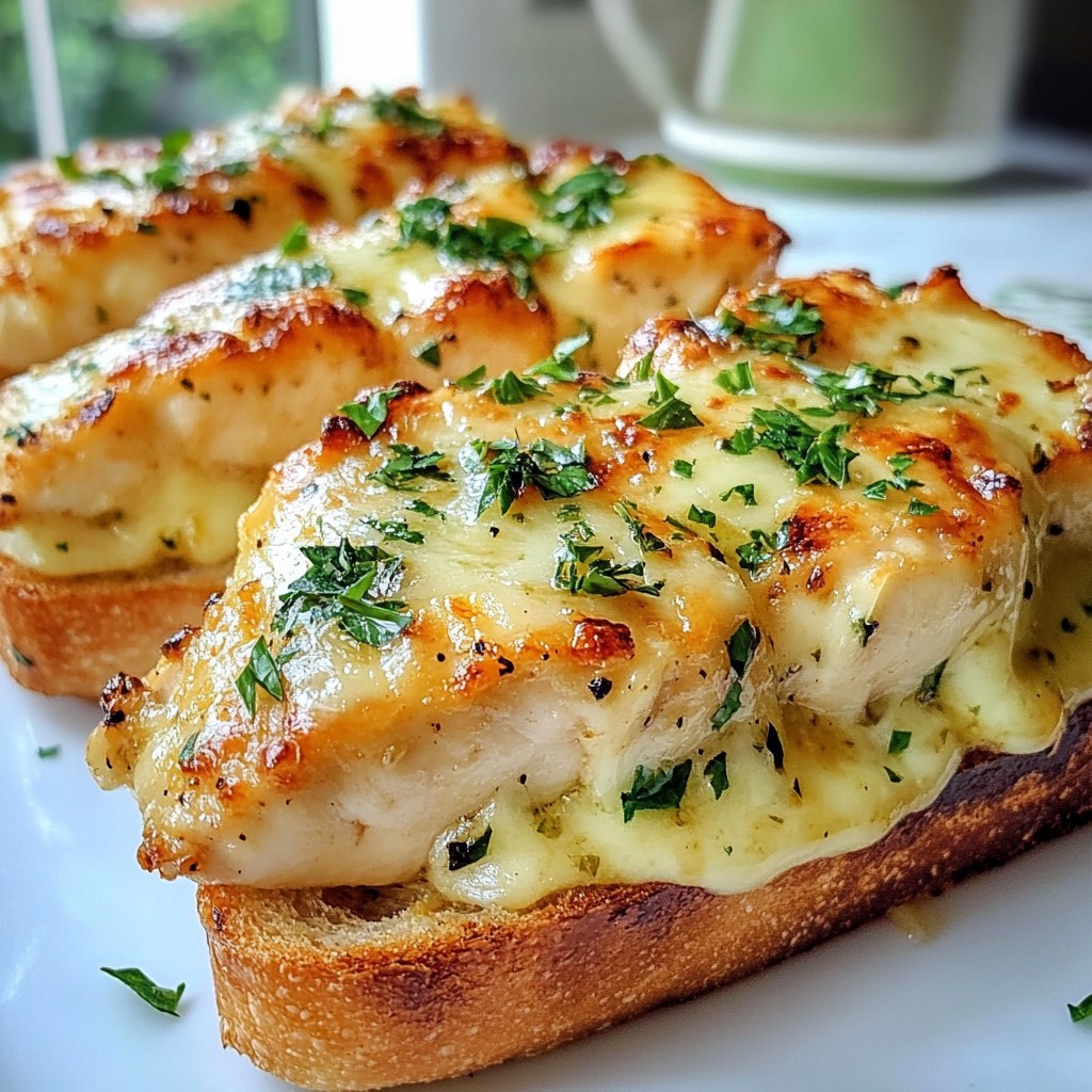 Cheesy Garlic Bread Chicken Sandwich Delightful Meal