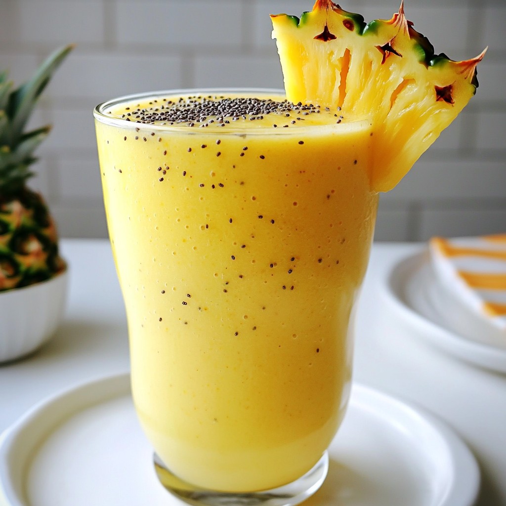 Pineapple Coconut Smoothie Bliss Refreshing Recipe