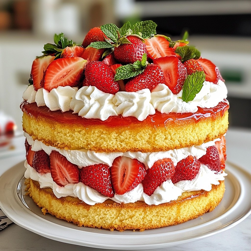 Strawberry Layer Cake Simple and Scrumptious Delight